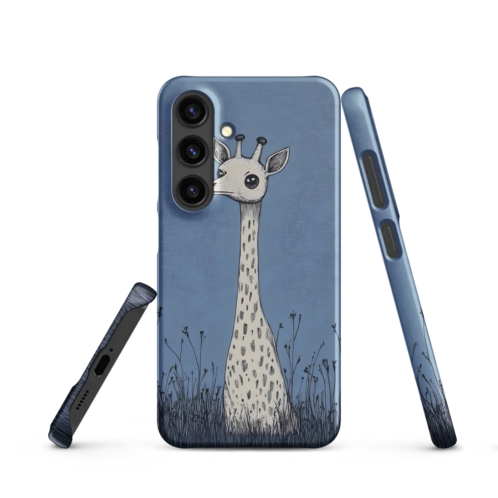 Whimsical Giraffe in Blue