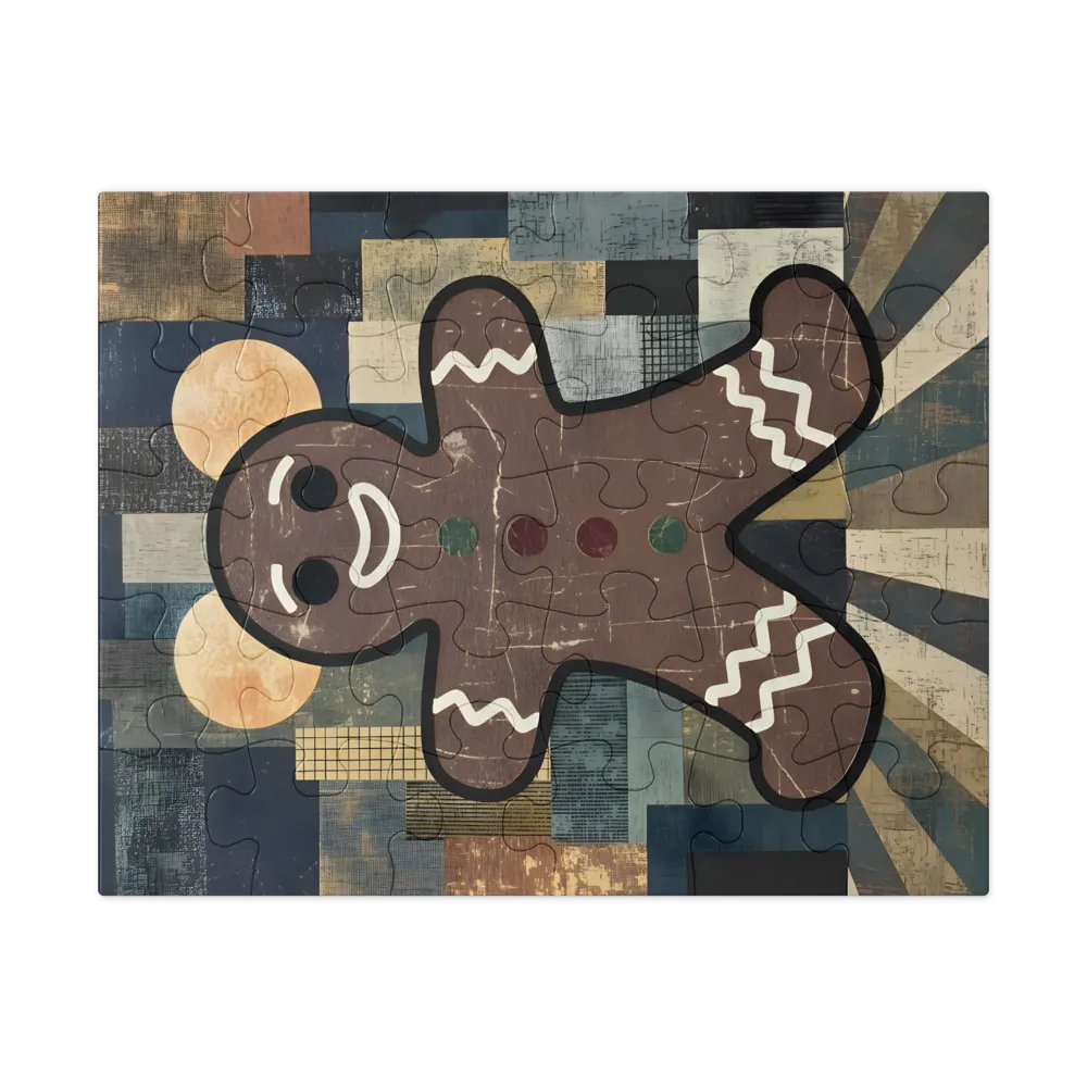 Patchwork Gingerbread 
 Jigsaw Puzzle in Tin Box