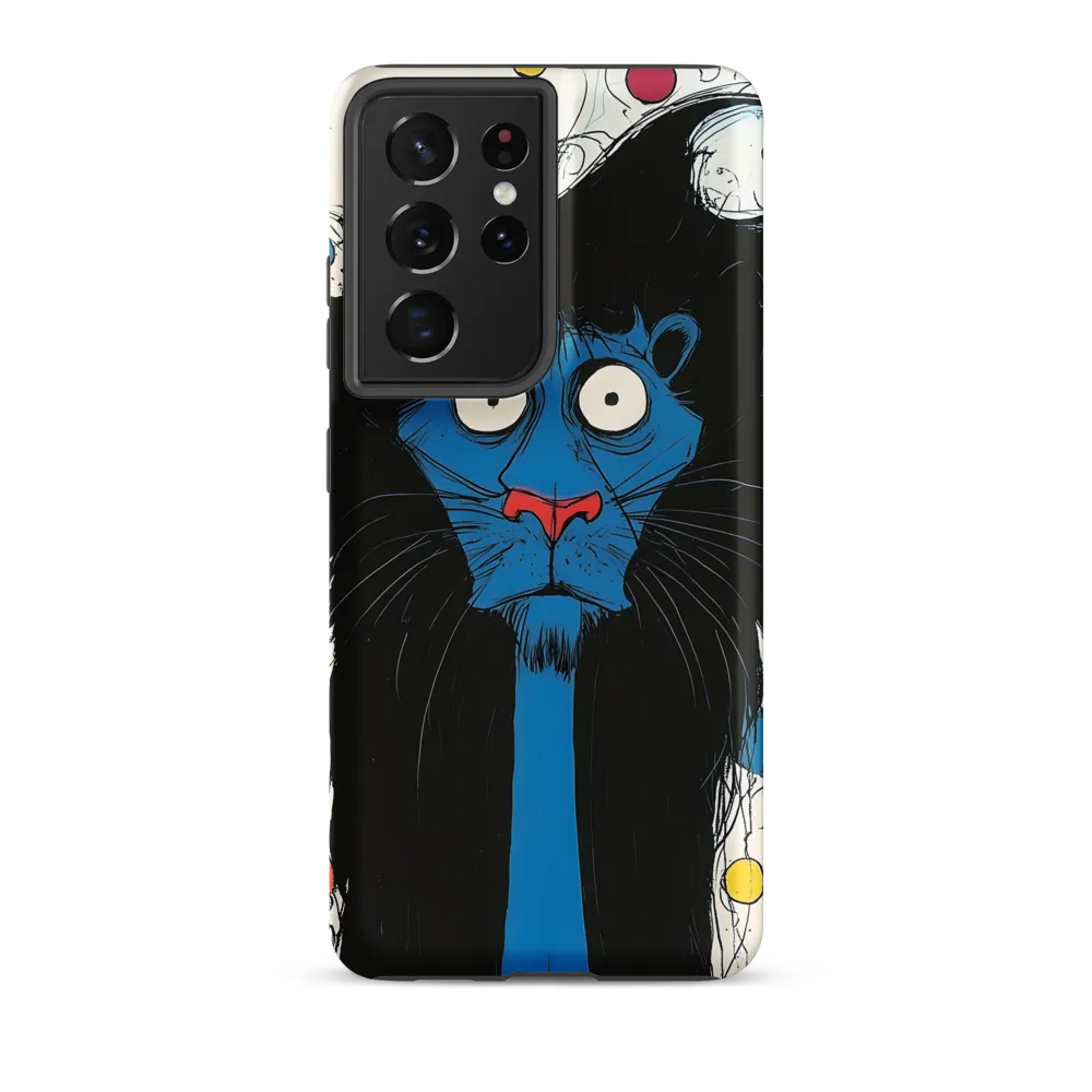 Whimsical Blue Lion