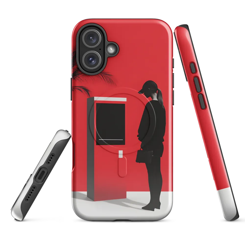 Contemplation in Red | Phone Case |  16 Plus | MagSafe® Tough Case | Glossy