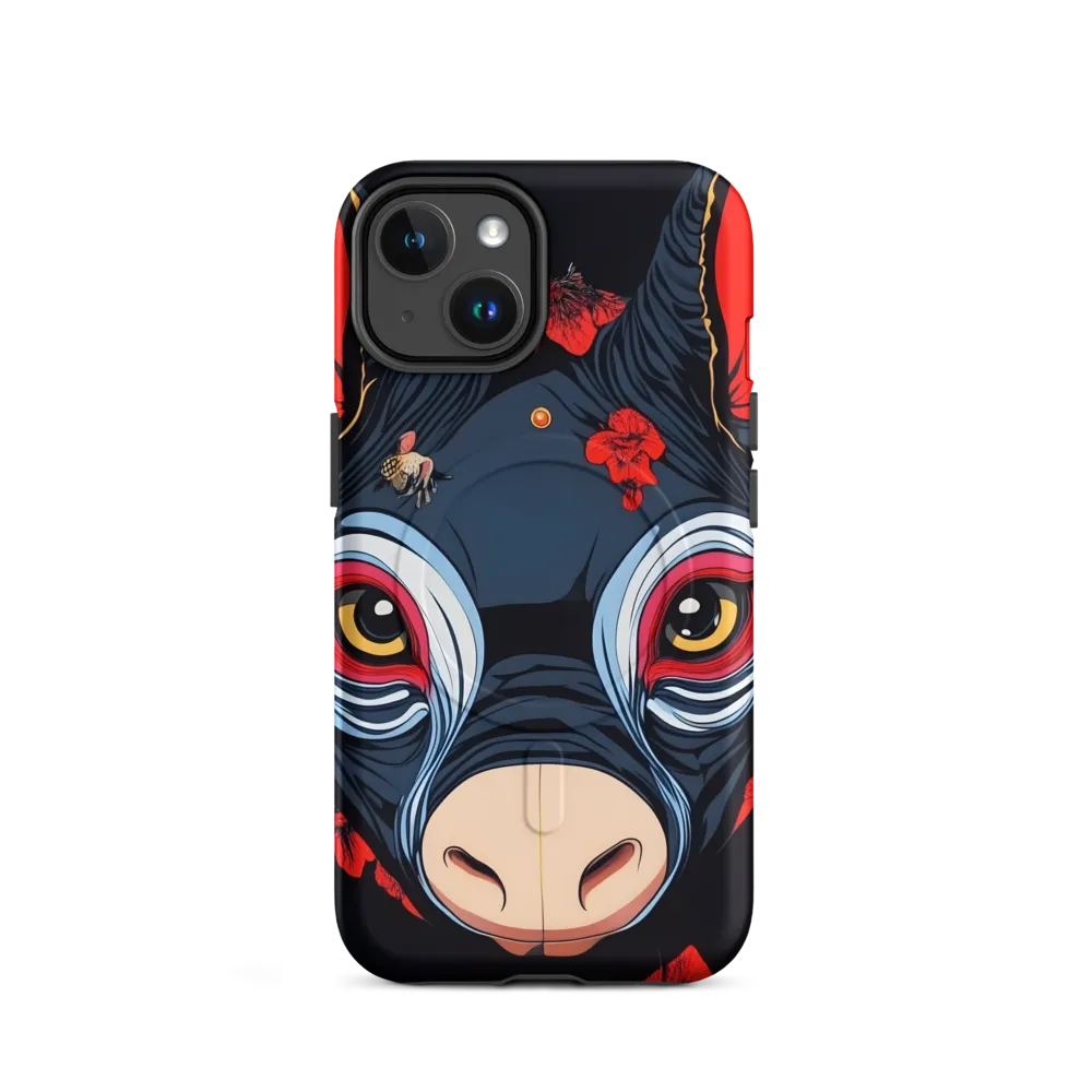 Mystical Bull with Floral Motifs