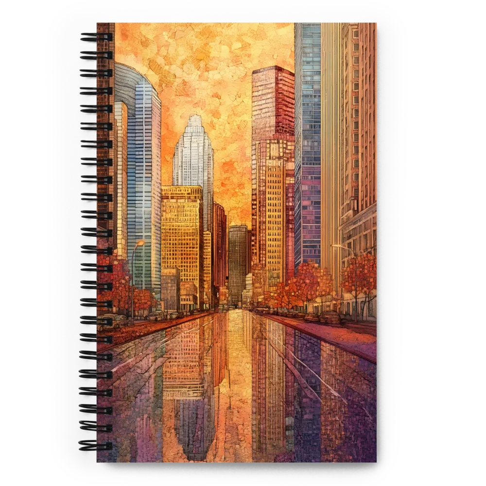 Reflections of a Vibrant City | Spiral Notebook