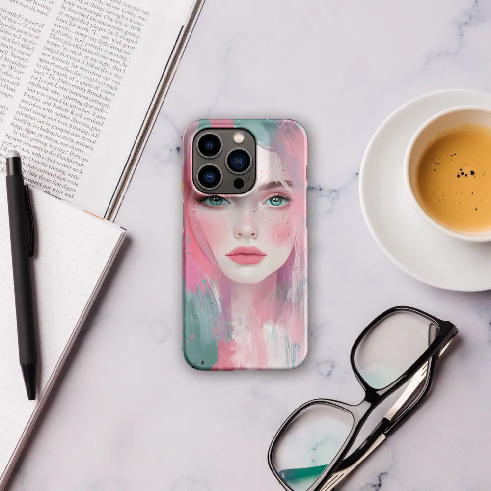 Dreamy Serenity: A Contemporary Portrait | Phone Case |  14 Pro | Snap Case | Matte