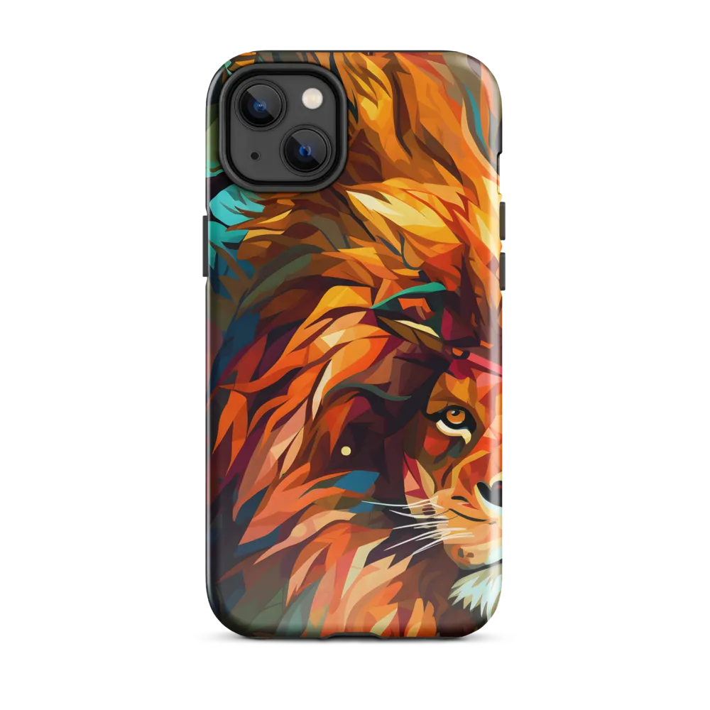 Majestic Gaze: The Polygonal Lion