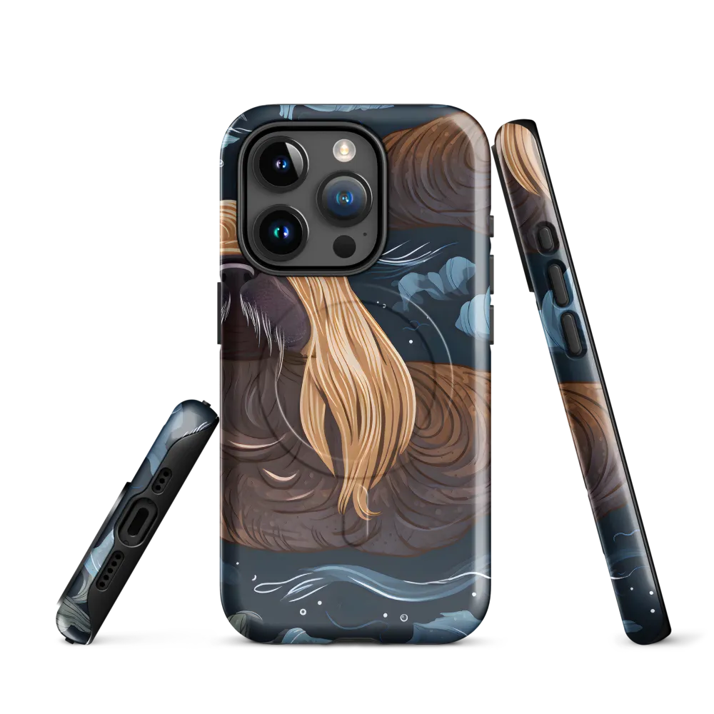 Whimsical Walruses in Deep Blue