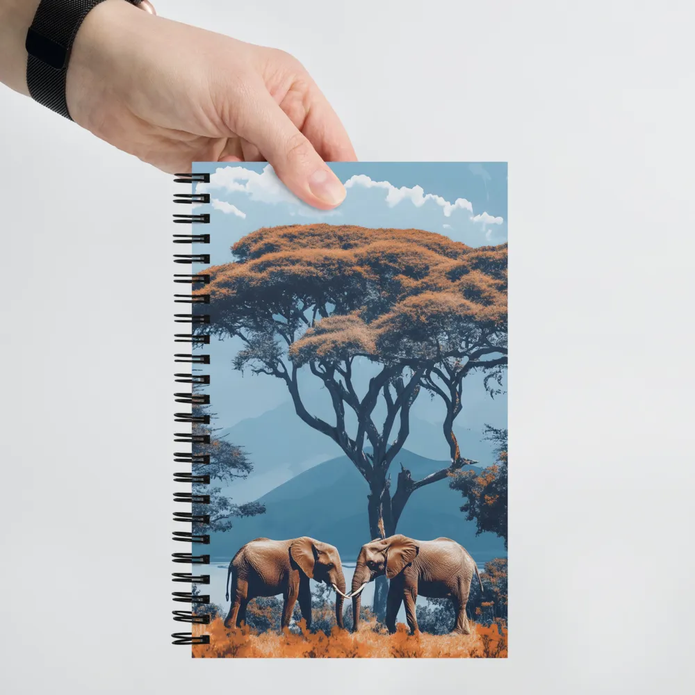 Elephants Amidst Serenity | Spiral Notebook