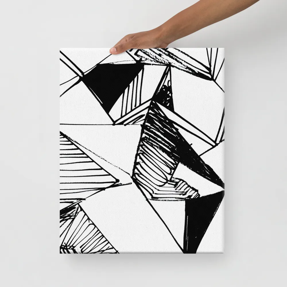 Dynamic Geometry in Ink | Canvas | 16″×20″