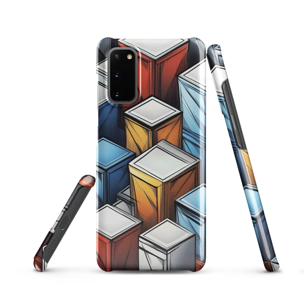 Geometry of Colorful Containers | Phone Case |  S20 | Snap Case | Glossy