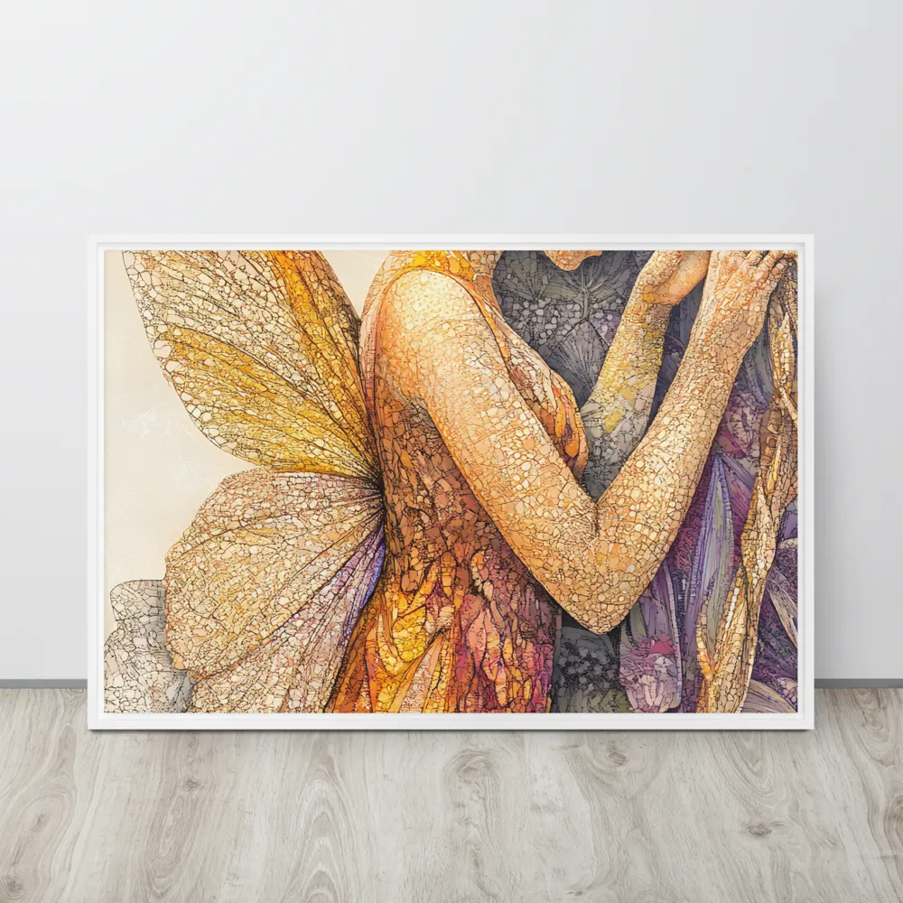 Whispers of the Frosted Meadow | Canvas with White Frame | 24″×36″
