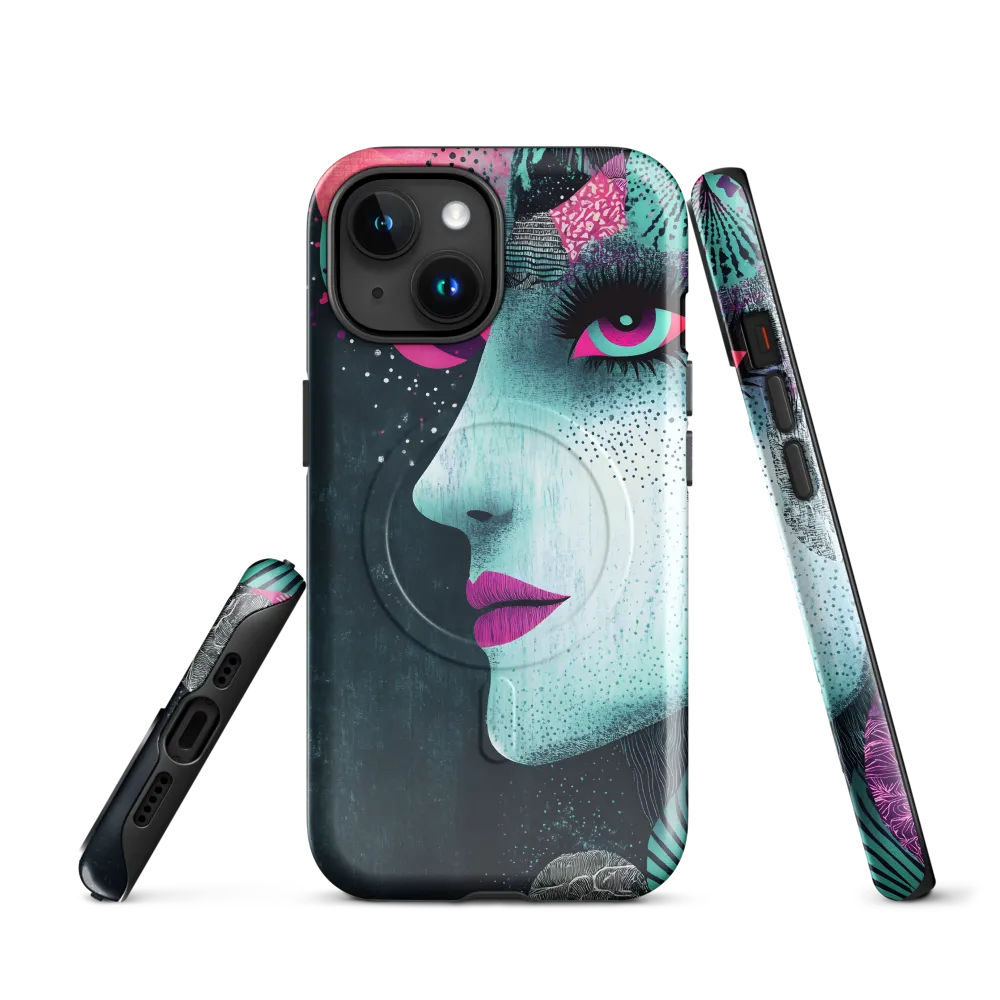 Mystical Beauty in Blue and Pink | Phone Case |  15 | MagSafe® Tough Case | Glossy