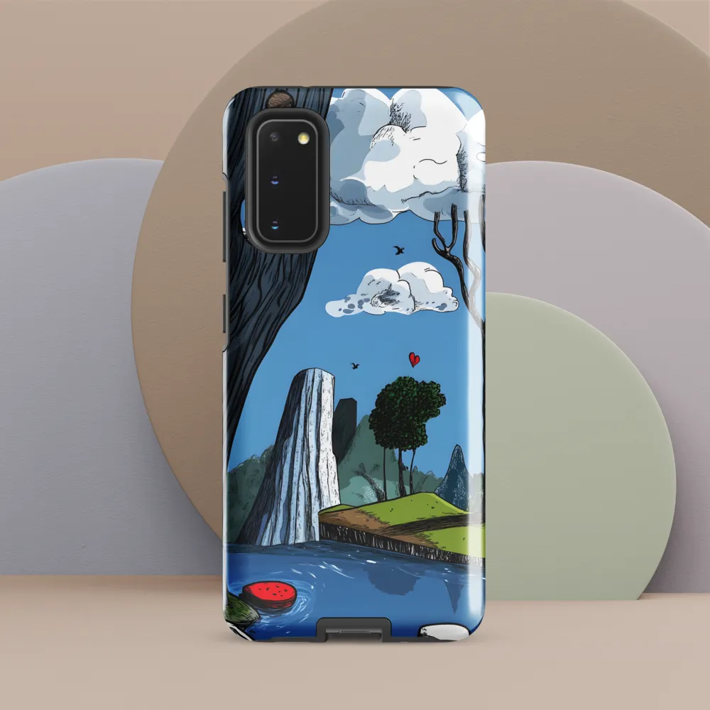 Whimsical Cliffside Reflections