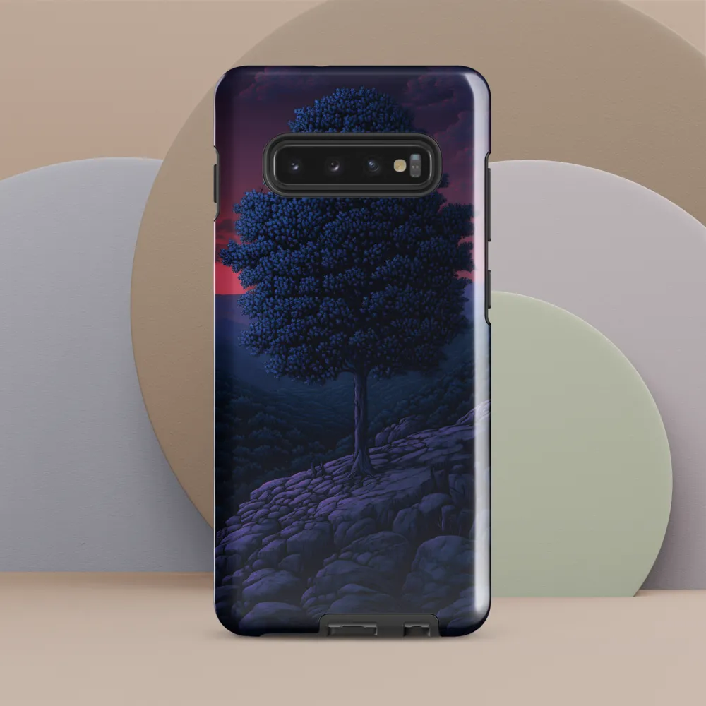 Solitary Sentinel: A Tree at Dusk | Phone Case |  S10 Plus | Tough Case | Glossy