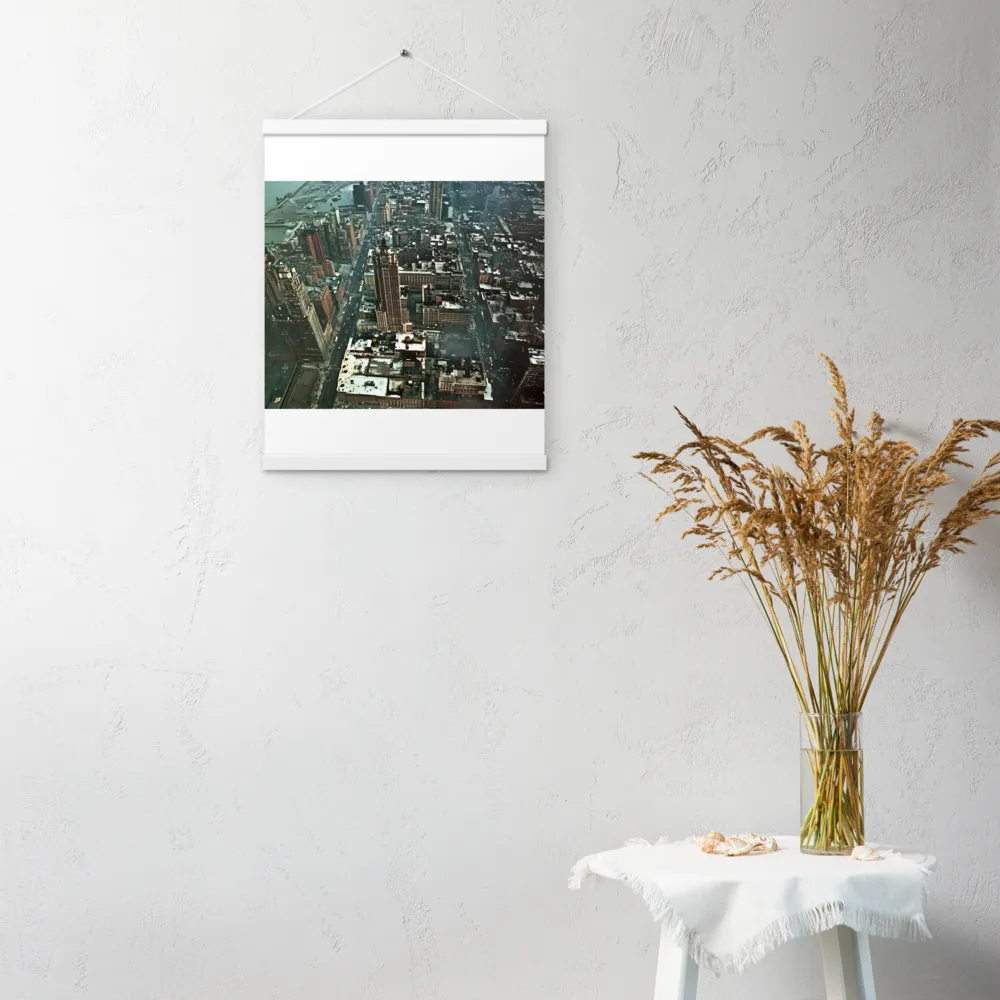 Aerial Symphony of Urban Life | Poster With White Wood Hanger | 16″×20″