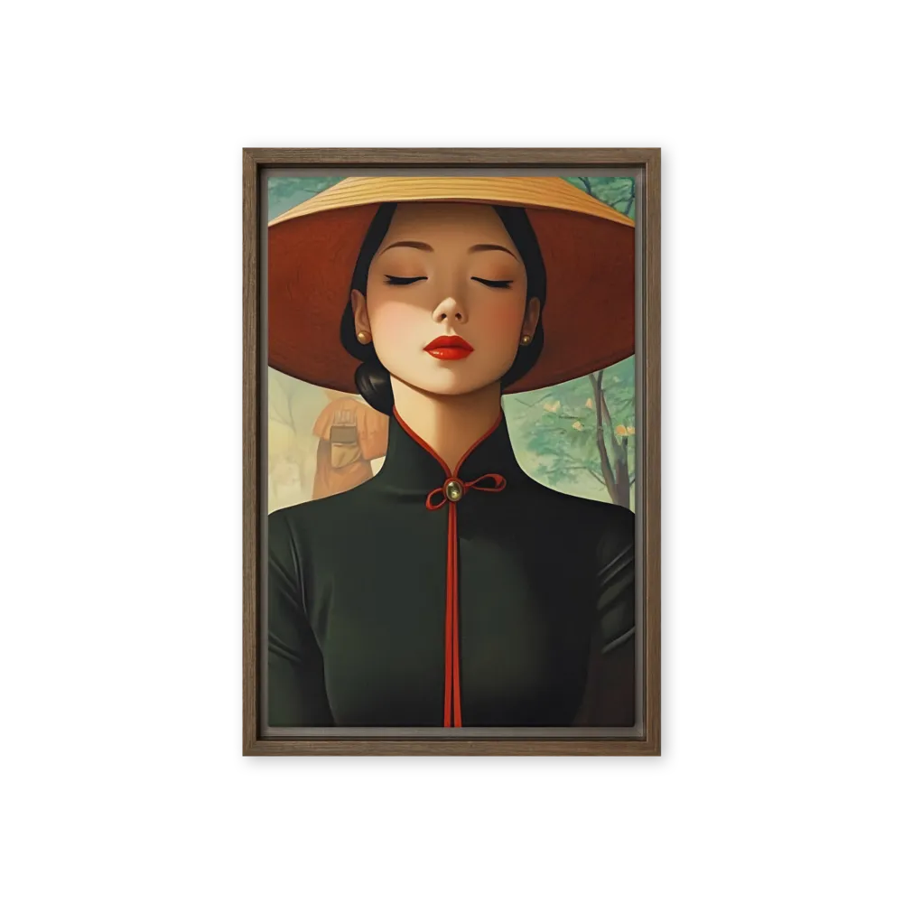 Elegance in Tranquility | Canvas with Brown Frame | 12″×18″