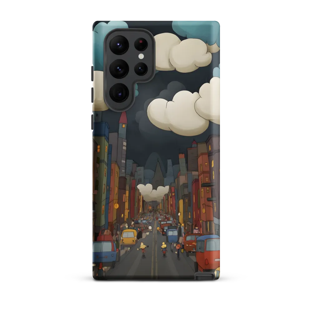 Urban Symphony: A City Awakens at Dusk | Phone Case |  S22 Ultra | Tough Case | Matte
