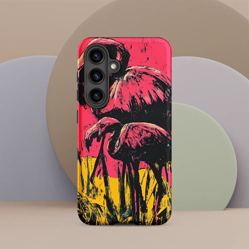 Flamingo Duet: A Pop Art Expression