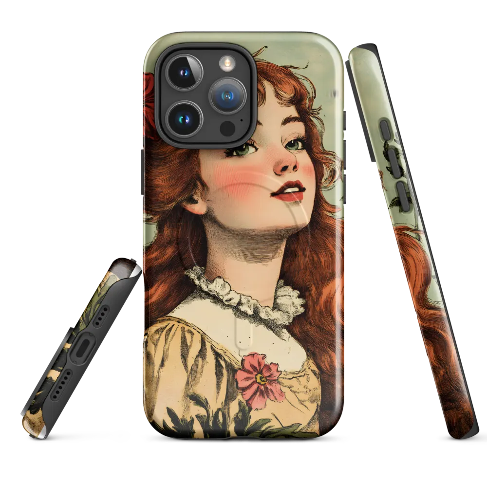 Whimsical Portrait of a Flower-Adorned Girl