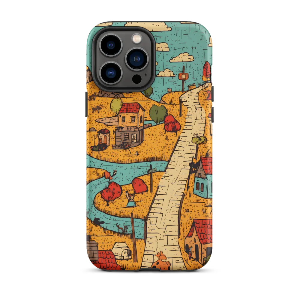 Whimsical Village Landscape