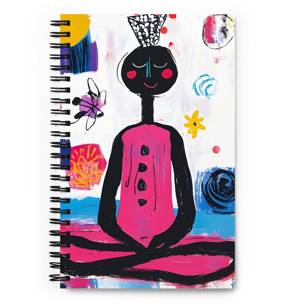 Crowned Serenity: A Meditative Journey | Spiral Notebook