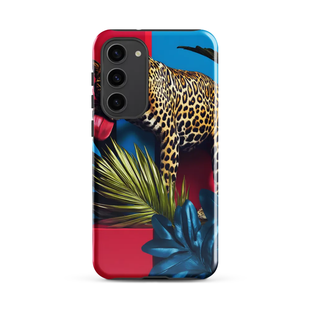 Playful Leopard in Vibrant Paradise