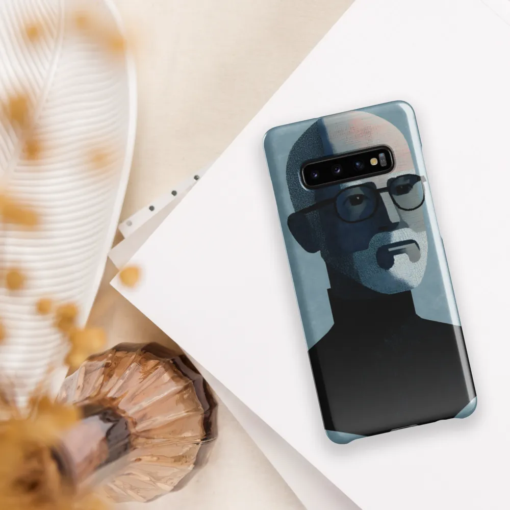 Minimalist Portrait of a Modern Man | Phone Case |  S10 Plus | Snap Case | Glossy