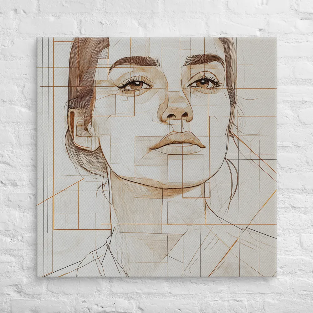 Geometric Serenity: A Minimalist Portrait