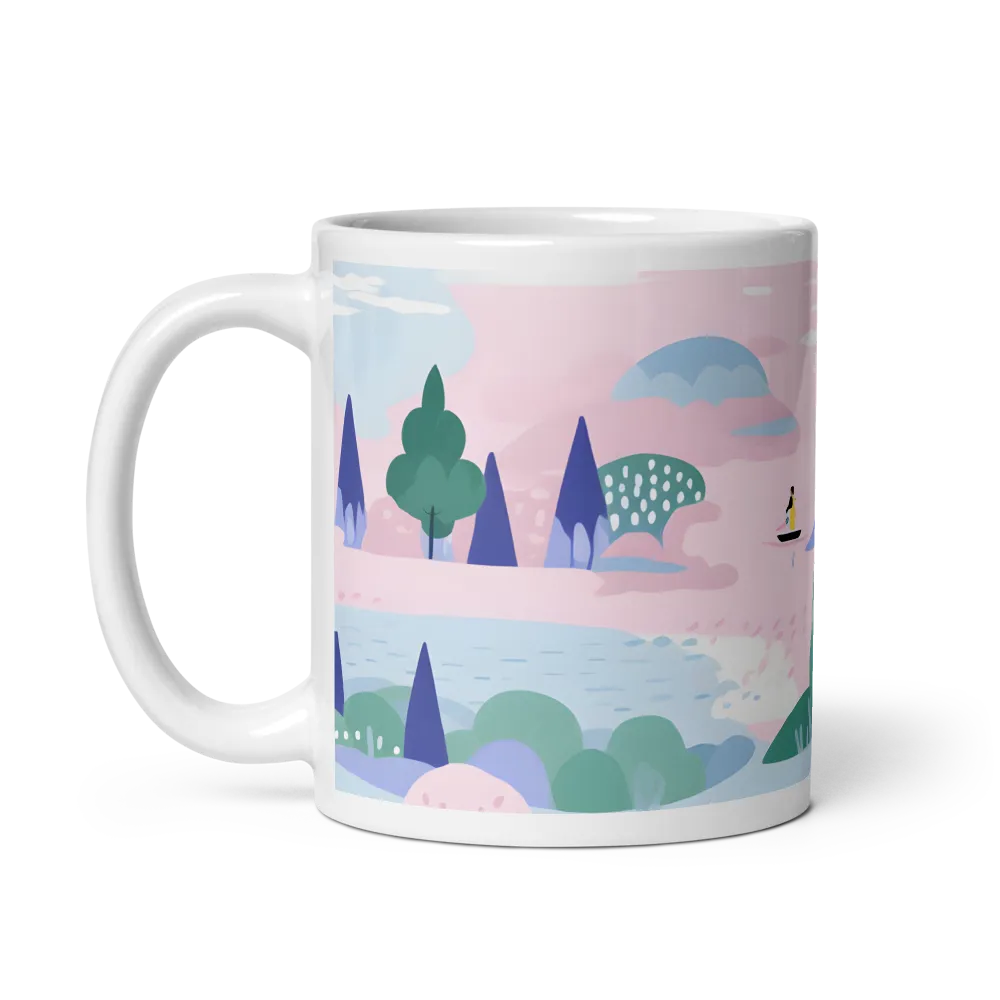 Whimsical Reflections: A Journey Through Landscapes | Mug with White inside | 11 oz