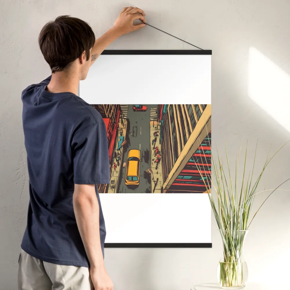 Urban Symphony | Poster With Black Wood Hanger | 24″×36″