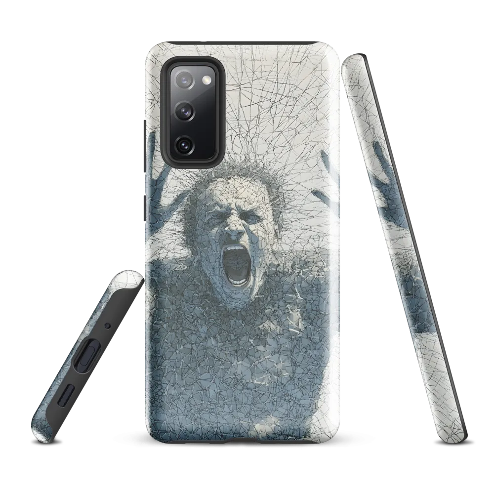 Breaking Free: An Expression of Anguish | Phone Case |  S20 FE | Tough Case | Glossy