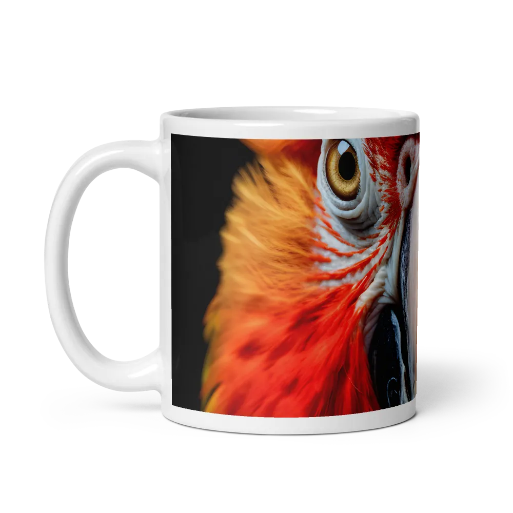 The Fiery Gaze of the Parrot | Mug with White inside | 11 oz