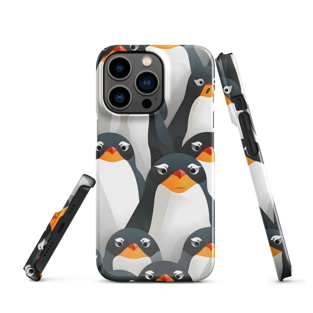 Penguin Parade | Phone Case |  13 Pro | Snap Case | Glossy