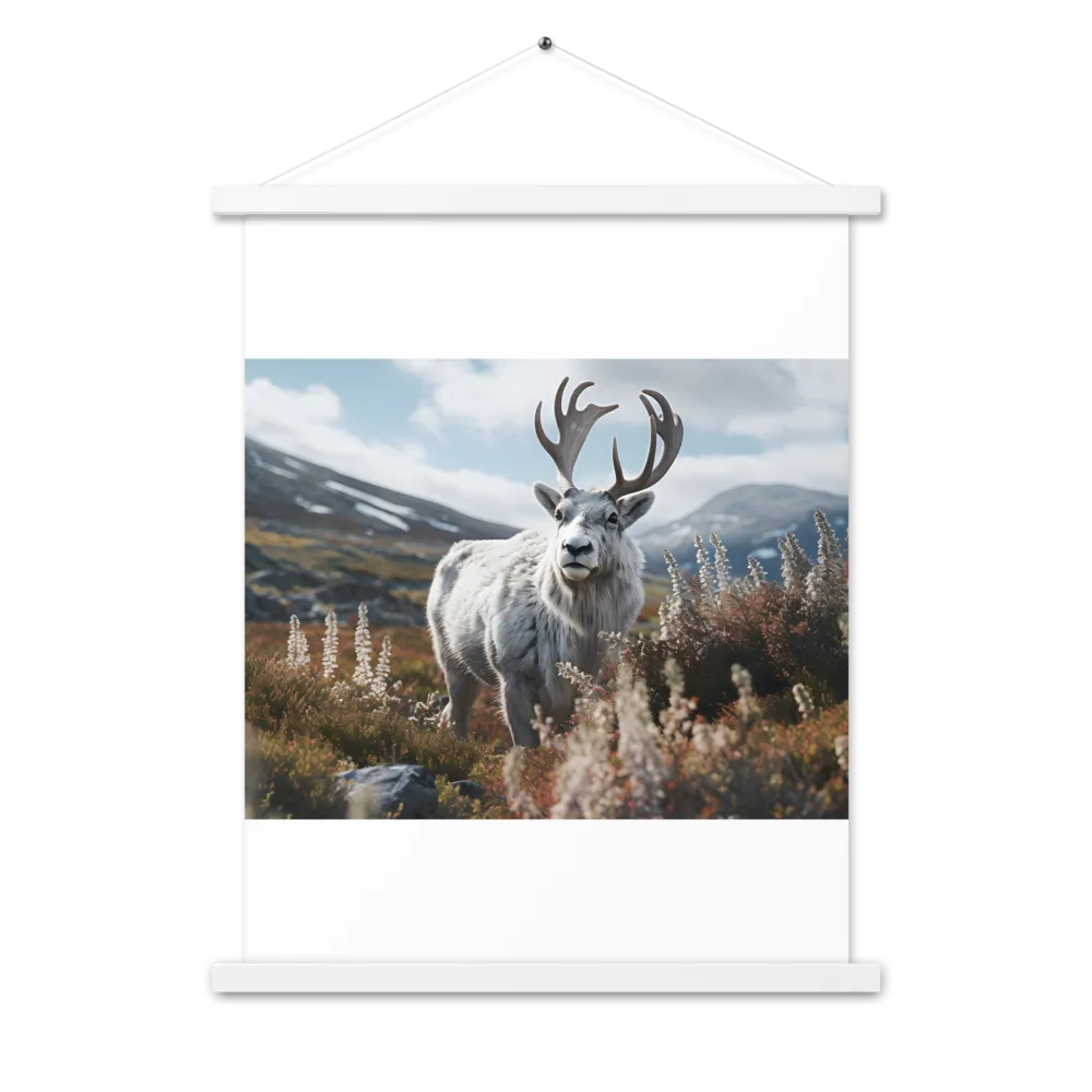 Majestic Harmony: The Reindeer in Nature | Poster With White Wood Hanger | 18″×24″