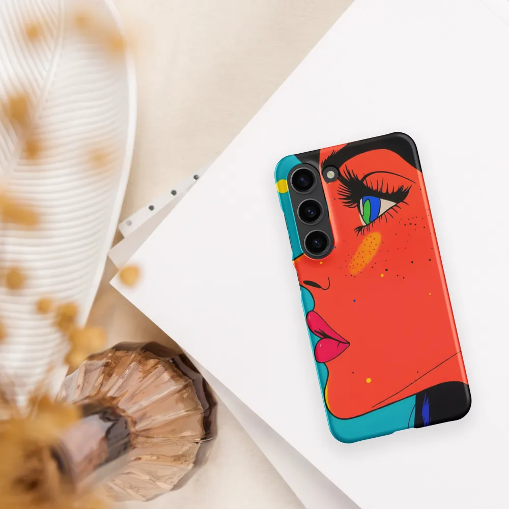 Vibrant Feminine Profile in Pop Art