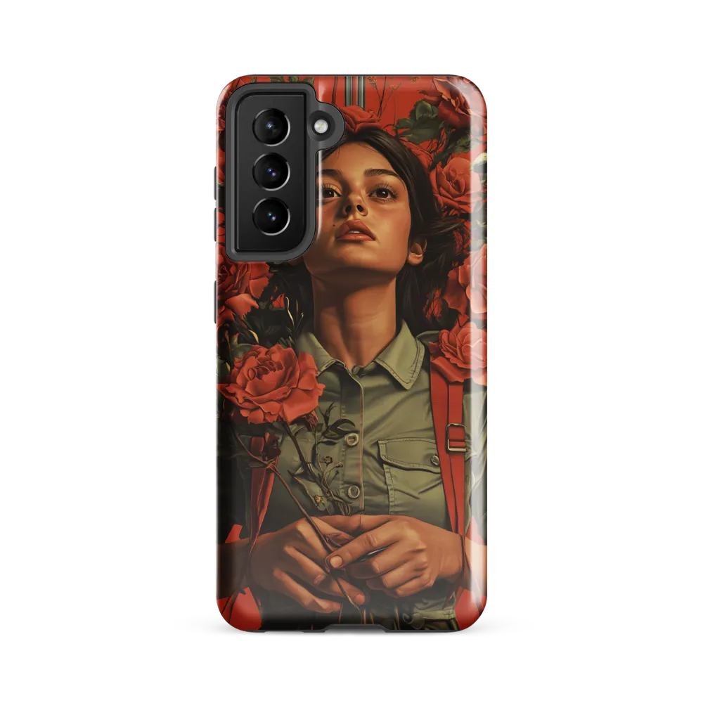 Harmony and Strength: A Portrait Among Roses