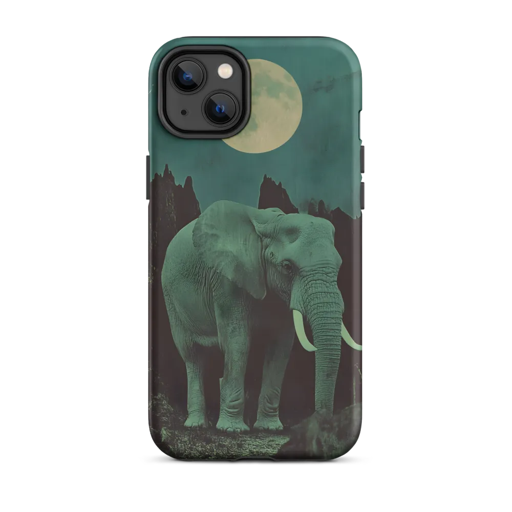 Ethereal Presence: Elephant Under a Full Moon