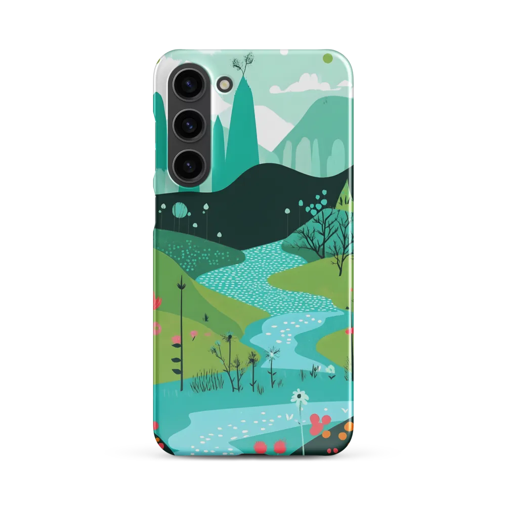 Whimsical River in a Lush Landscape