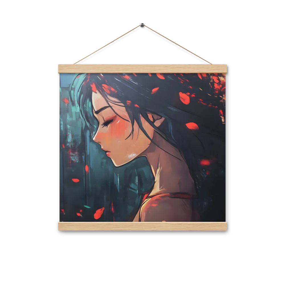 Whispers of Melancholy | Poster With Oak Wood Hanger | 16″×16″