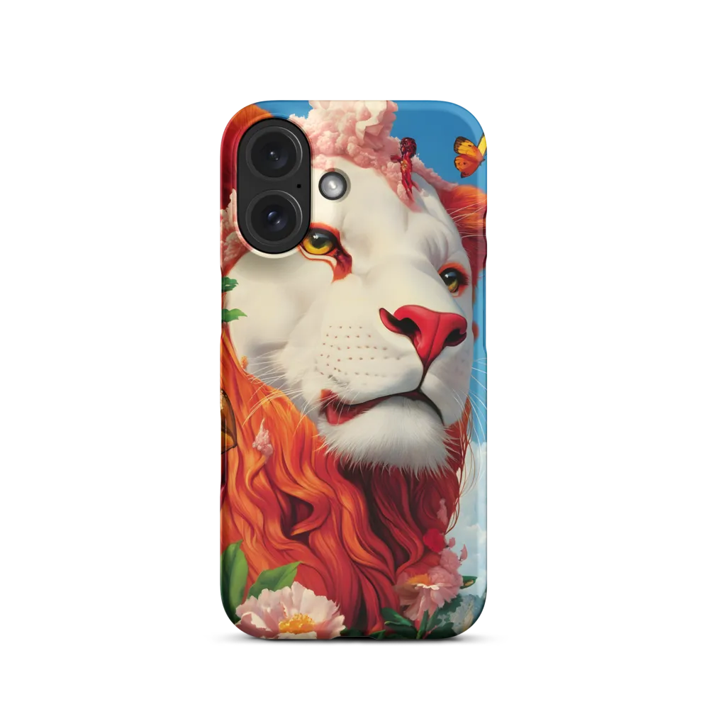 Majestic Lion Amidst Floral Splendor