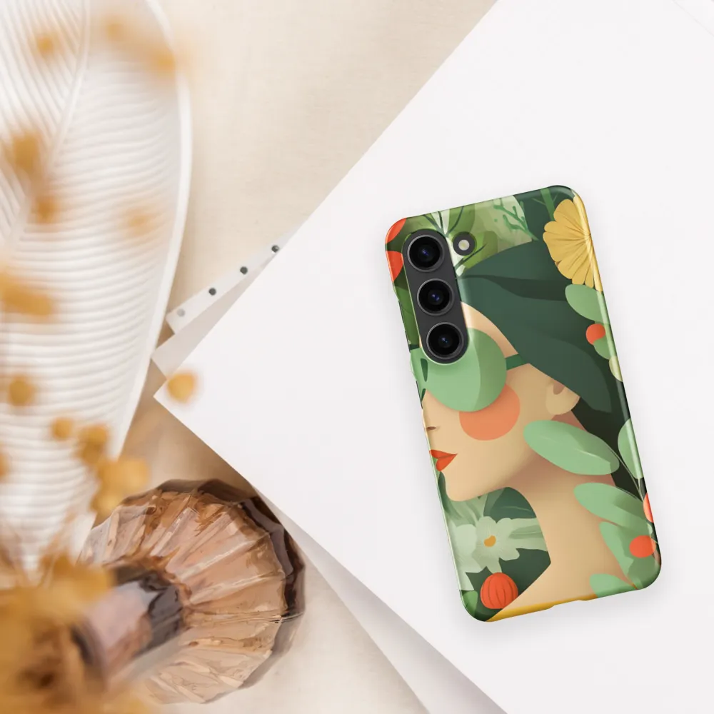 Nature's Serenity: A Modern Portrait | Phone Case |  S23 | Snap Case | Matte