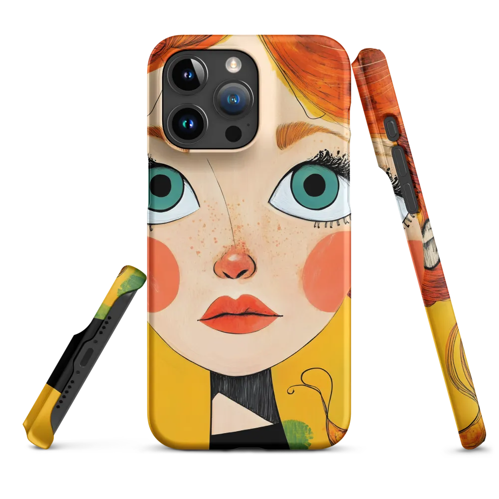 Whimsical Portrait of a Girl | Phone Case |  15 Pro Max | Snap Case | Matte