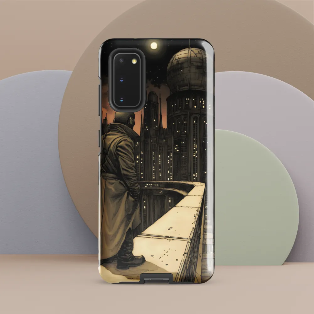 A Contemplative Gaze Over the Futuristic Metropolis