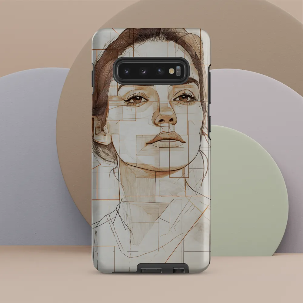 Geometric Serenity: A Minimalist Portrait
