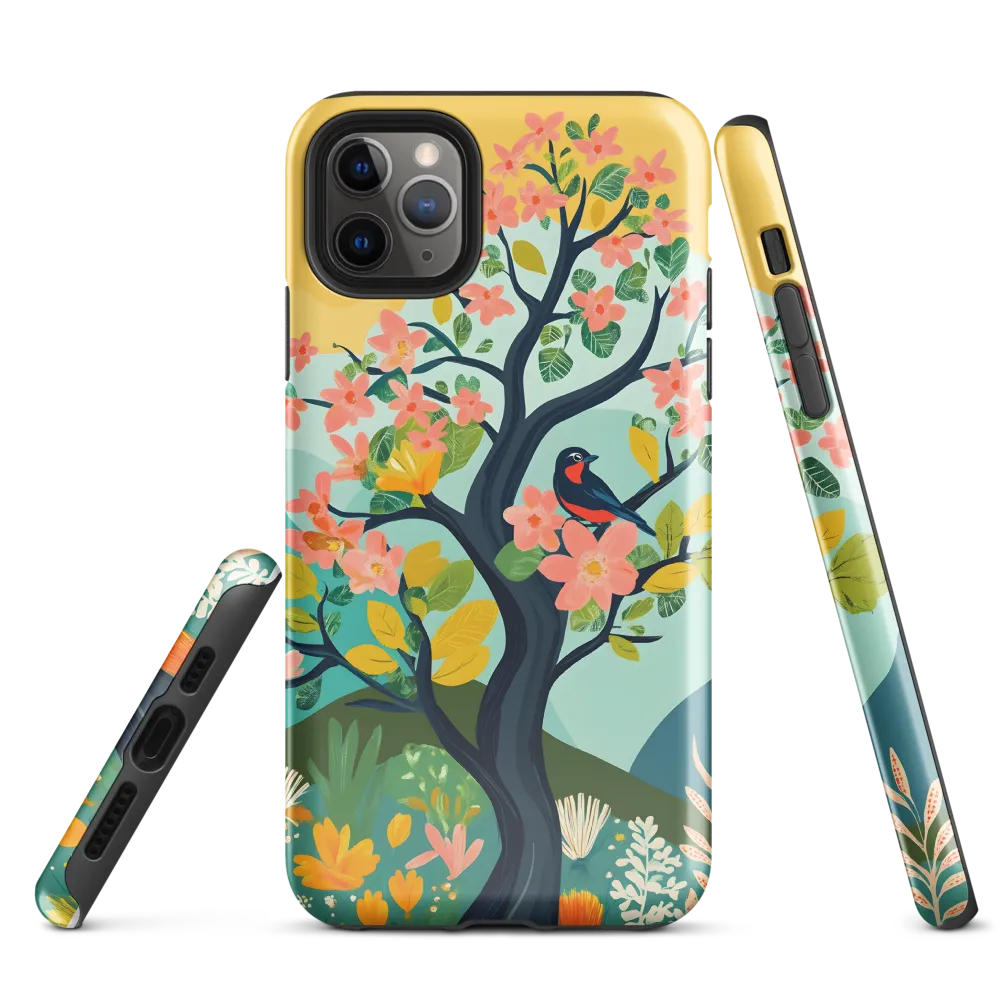 Spring Blossoms: A Serene Encounter | Phone Case |  11 Pro Max | Tough Case | Glossy