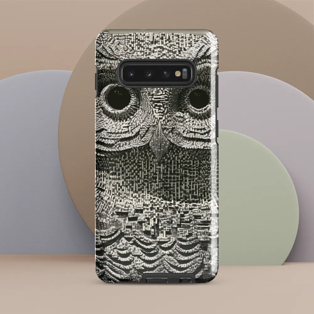 Intricate Owl of Textures | Phone Case |  S10 Plus | Tough Case | Glossy