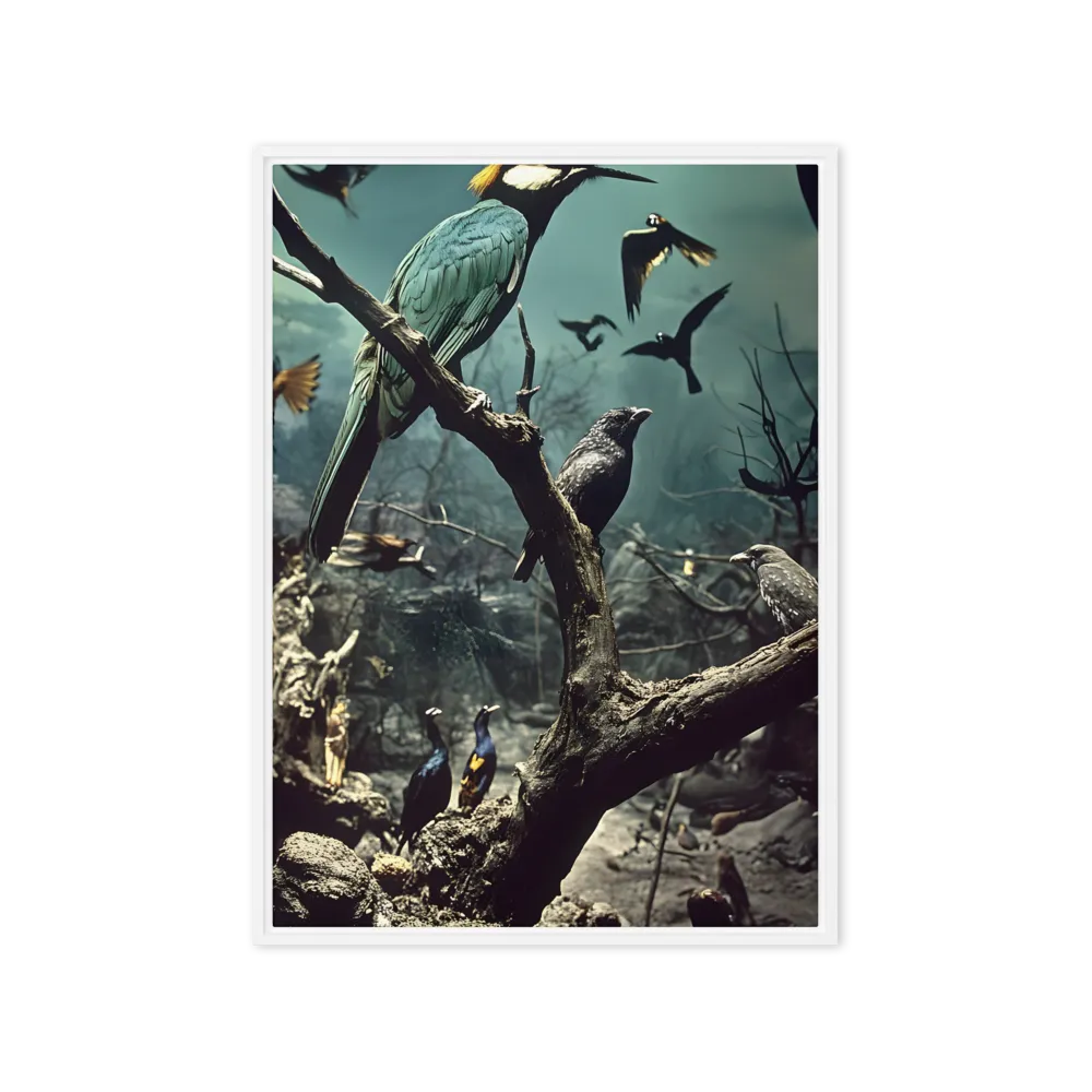 Whispers of the Avian Realm | Canvas with White Frame | 20″×28″