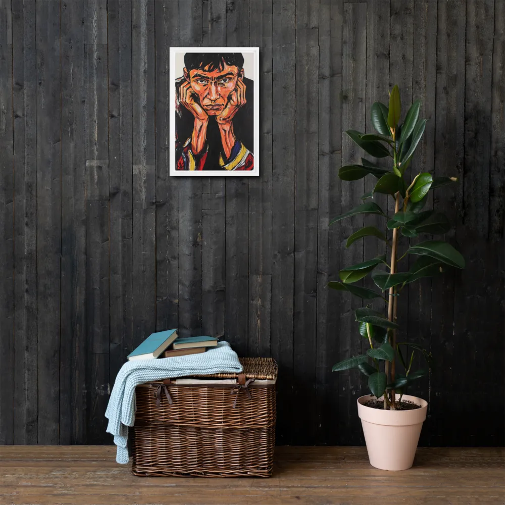 Contemplative Intensity: An Expressionist Portrait