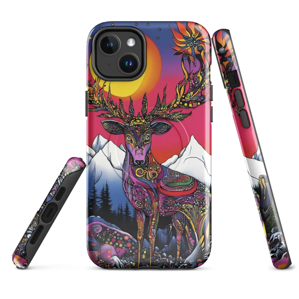 Mystical Majesty of the Psychedelic Deer | Phone Case |  14 Plus | MagSafe® Tough Case | Glossy