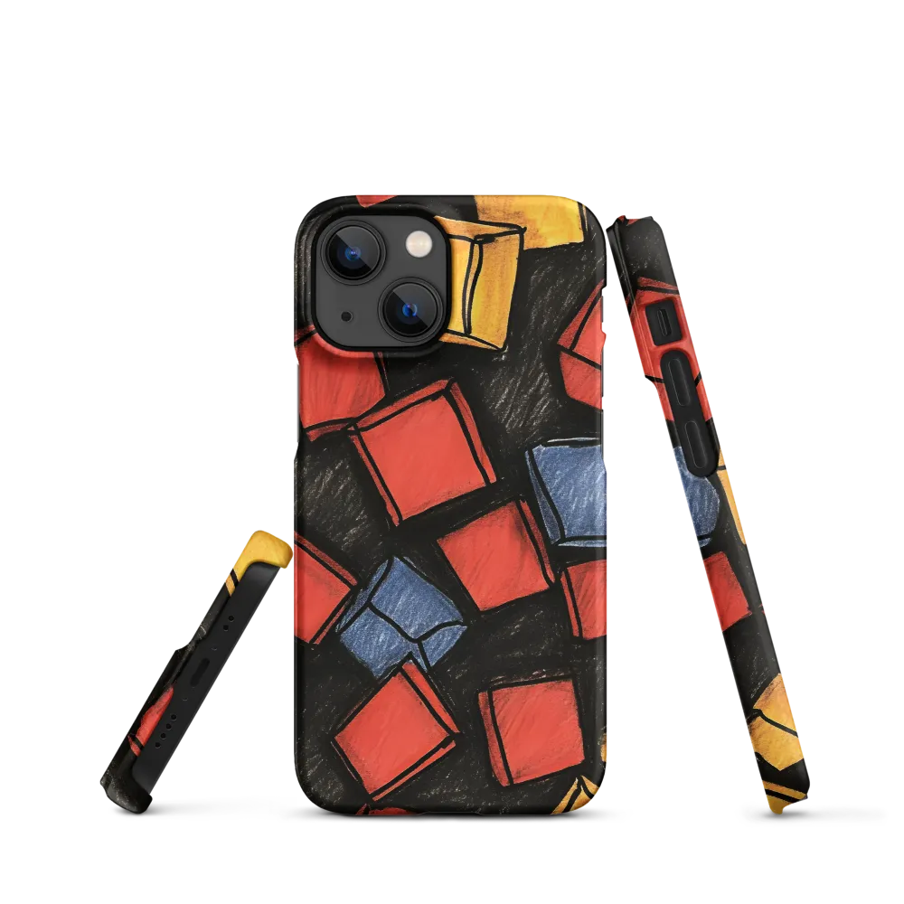 Vibrant Geometry in Motion | Phone Case |  13 Mini | Snap Case | Matte