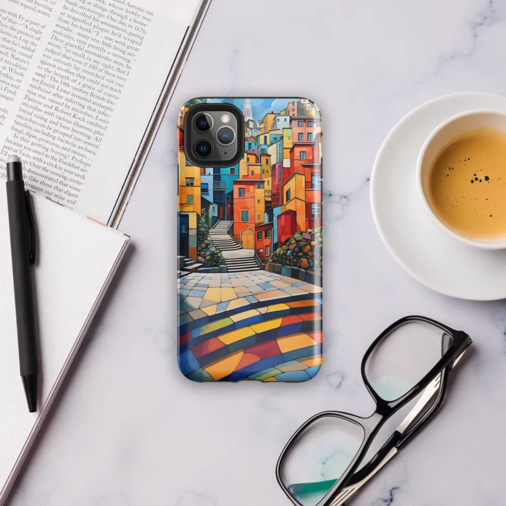 Vibrant Village: A Cubist Journey