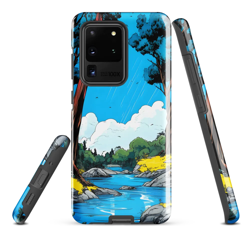 Tranquil River in a Comic Landscape